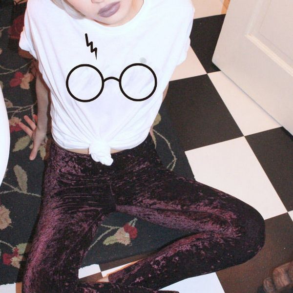 women's t-shirt hart porter magic glasses print fashion t-shirts for women plus size t shirt casual short sleeve crop ts, White
women's t-shirt hart porter magic glasses print fashion t-shirts for women plus size t shirt casual short sleeve crop ts, White