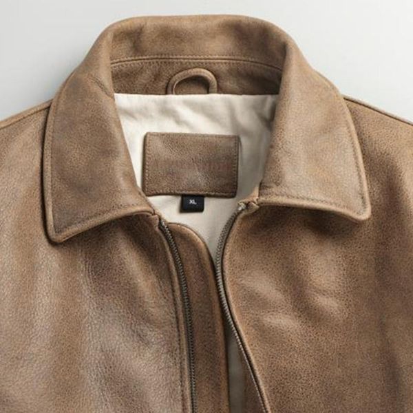 men's leather & faux light 2021 brown military style genuine pilot jacket men plus size 3xl real cowhide autumn slim fit aviation coat, Black
men's leather & faux light 2021 brown military style genuine pilot jacket men plus size 3xl real cowhide autumn slim fit aviation coat, Black