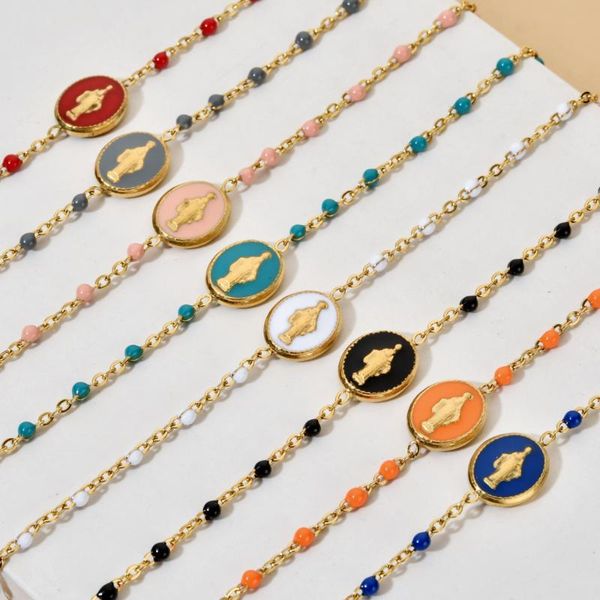 charm bracelets zmzy multicolor virgin mary for women gold color stainless steel bracelet christian jewelry virgen de guadalupe, Golden;silver
charm bracelets zmzy multicolor virgin mary for women gold color stainless steel bracelet christian jewelry virgen de guadalupe, Golden;silver