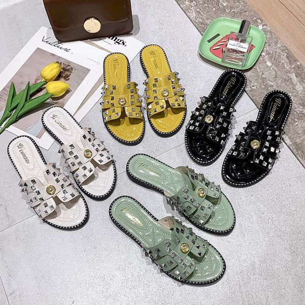 slippers summer women shoes woman slides fashion beach female solid leather pearl rivet casual plus size, Black
slippers summer women shoes woman slides fashion beach female solid leather pearl rivet casual plus size, Black