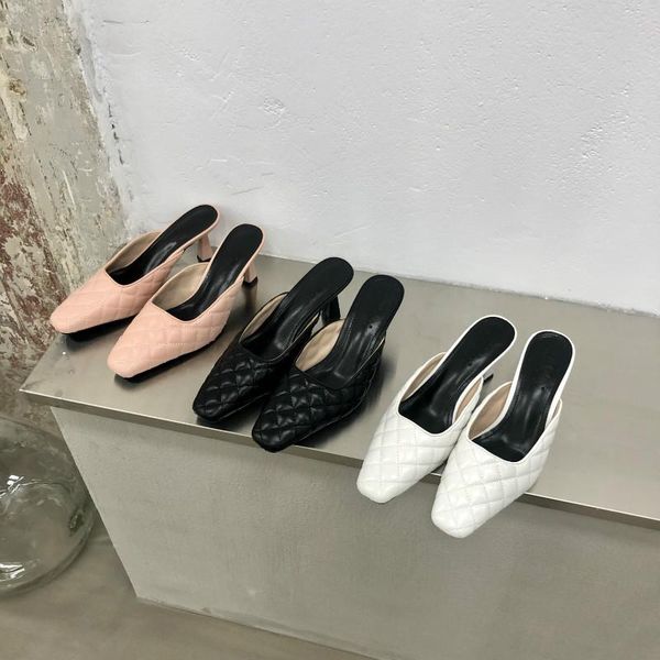 solid gingham strange heel mules slippers vintage square toe slides sandals women elegant ladies shoes flip flops, Black
solid gingham strange heel mules slippers vintage square toe slides sandals women elegant ladies shoes flip flops, Black