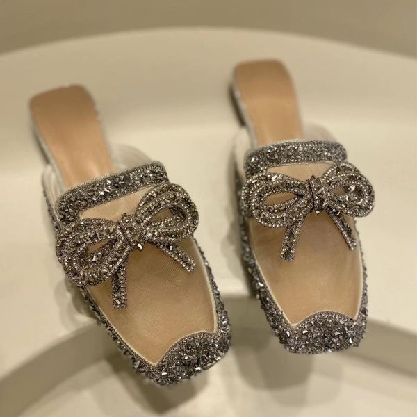 slippers square toe women sandals mesh breathable summer slides flats heeled rhinestone bow design beach shoes outdoor 39, Black
slippers square toe women sandals mesh breathable summer slides flats heeled rhinestone bow design beach shoes outdoor 39, Black