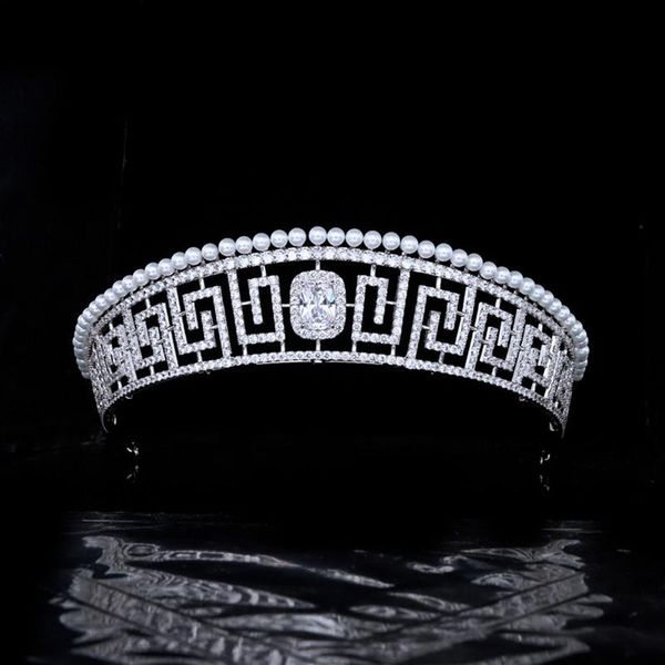 hair clips & barrettes retro round pattern pearl headdress royal princess crown large zircon bride wedding tiara jewelry hq0316, Golden;silver
hair clips & barrettes retro round pattern pearl headdress royal princess crown large zircon bride wedding tiara jewelry hq0316, Golden;silver