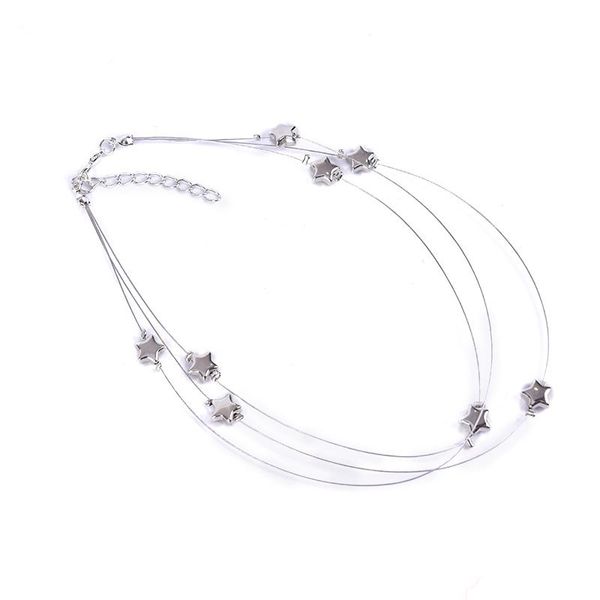 multilayer silver star choker women punk necklaces alloy geometric chain jewelry chokers, Golden;silver
multilayer silver star choker women punk necklaces alloy geometric chain jewelry chokers, Golden;silver