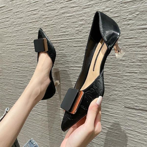 dress shoes women female casual work ladies 2021 fashion metal buckle soft pointed toe zapatos de mujer plataforma thin heels, Black
dress shoes women female casual work ladies 2021 fashion metal buckle soft pointed toe zapatos de mujer plataforma thin heels, Black