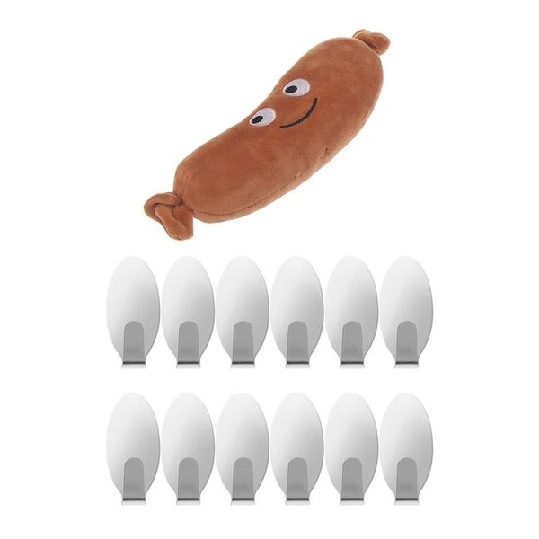12pcs stainless steel adhesive kitchen bathroom wall door hook & 1 pcs stuffed plush sausage toys 20cm hooks rails
12pcs stainless steel adhesive kitchen bathroom wall door hook & 1 pcs stuffed plush sausage toys 20cm hooks rails