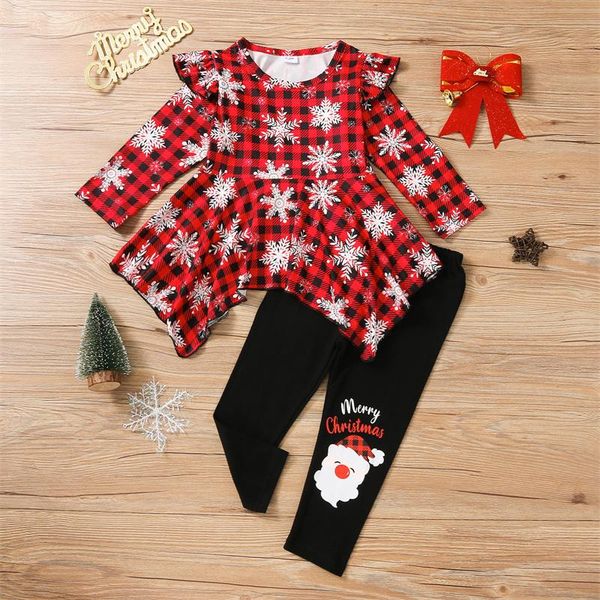 clothing sets girls christmas tracksuit santa claus long sleeve cropped + plaid casual pants 2 piece set for kids 18 months to 6 years, White
clothing sets girls christmas tracksuit santa claus long sleeve cropped + plaid casual pants 2 piece set for kids 18 months to 6 years, White