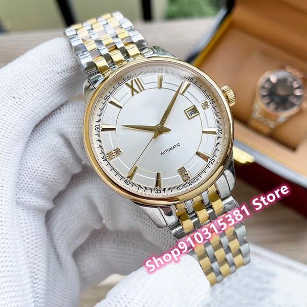 wristwatches classic stainless steel roman number watch men automatic mechanical sport watches yellow gold date clock waterproof 40mm, Slivery;brown
wristwatches classic stainless steel roman number watch men automatic mechanical sport watches yellow gold date clock waterproof 40mm, Slivery;brown
