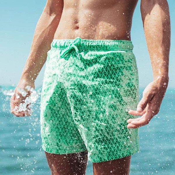 men's shorts summer men color changing swimming breathable trunks for cool leisure pants jogger, White;black
men's shorts summer men color changing swimming breathable trunks for cool leisure pants jogger, White;black