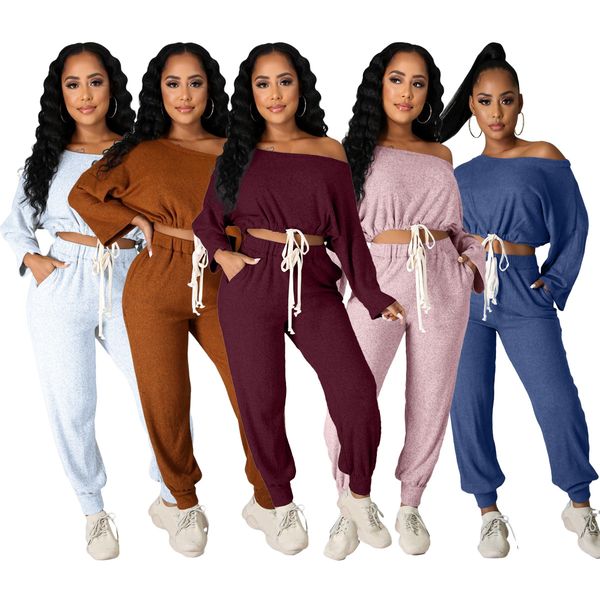 womens two piece tracksuits set solid color off shoulder crop drawstring pencil jogger sweatpants suit sporting tracksuit overalls, Gray
womens two piece tracksuits set solid color off shoulder crop drawstring pencil jogger sweatpants suit sporting tracksuit overalls, Gray