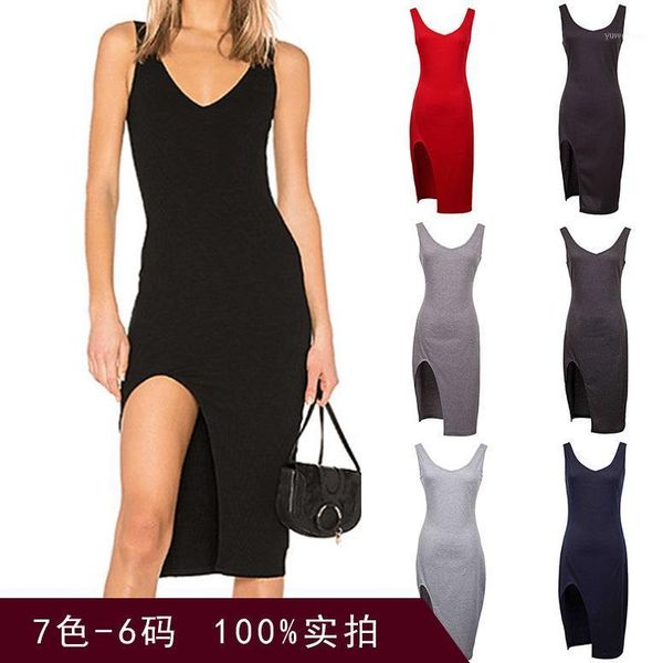 casual dresses spring and summer style v-neck suspender slim-fit hem slit dress women solid color plus size high waist, Black;gray
casual dresses spring and summer style v-neck suspender slim-fit hem slit dress women solid color plus size high waist, Black;gray