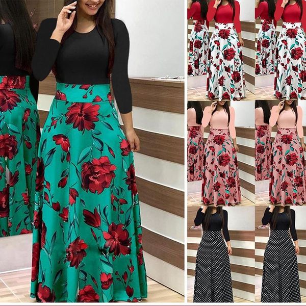 casual dresses swyivy women's dress round neck full sleeve stitching print autumn winter floor length bohemian a line, Black;gray
casual dresses swyivy women's dress round neck full sleeve stitching print autumn winter floor length bohemian a line, Black;gray