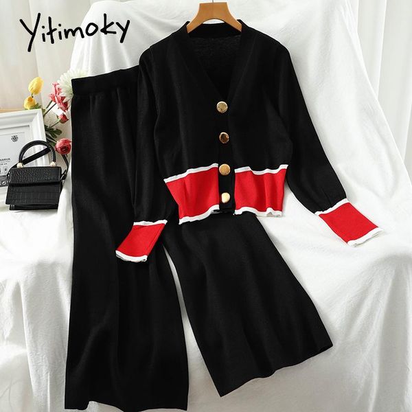 women's two piece pants yitimoky fashion women knit 2 suit v neck single breasted cardigan elastic waist wide leg ladies set fall 2021, White
women's two piece pants yitimoky fashion women knit 2 suit v neck single breasted cardigan elastic waist wide leg ladies set fall 2021, White