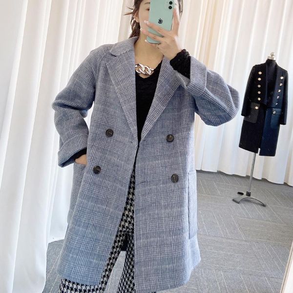 women's wool & blends 2021 spring retro style double-sided cashmere coat tweed medium and long wholesale, Black
women's wool & blends 2021 spring retro style double-sided cashmere coat tweed medium and long wholesale, Black