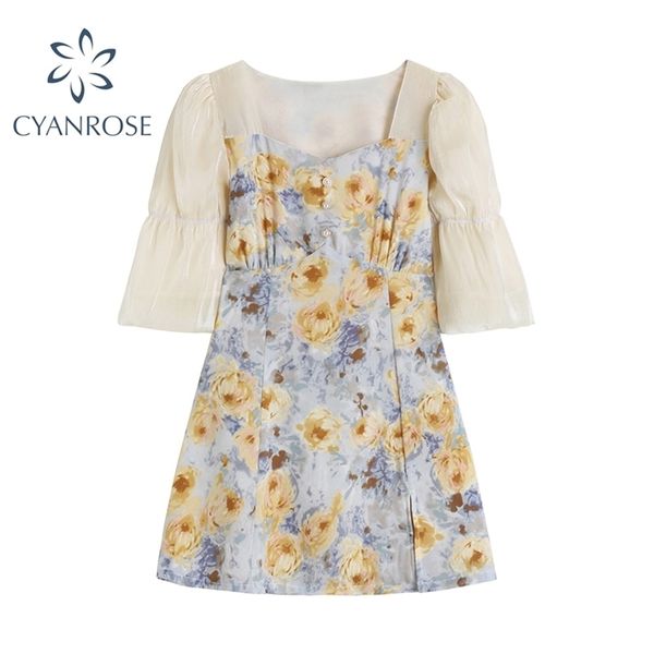 summer square collar half sleeve party dress women french fashion elegant satin patchwork print split ladies mini dresses 210515, Black;gray
summer square collar half sleeve party dress women french fashion elegant satin patchwork print split ladies mini dresses 210515, Black;gray