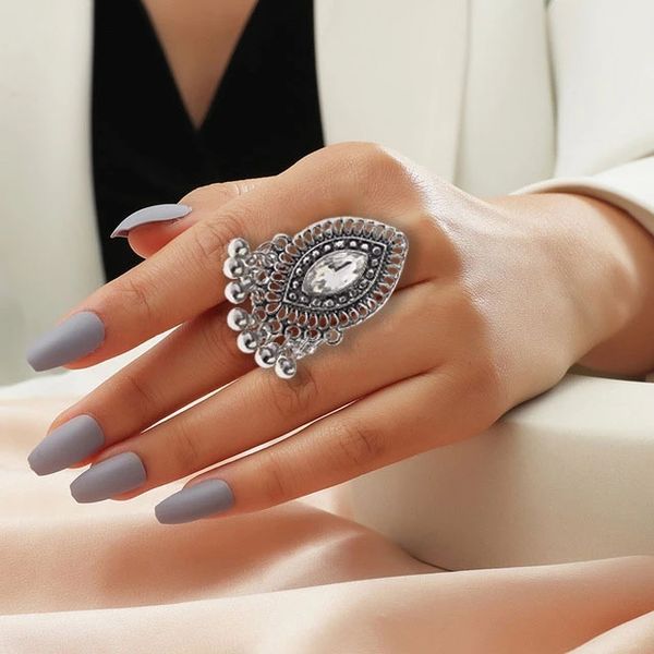vintage antique big gold color women-midi-rings engraved flower pattern retro party female finger ring stylish indian jewelry, Silver
vintage antique big gold color women-midi-rings engraved flower pattern retro party female finger ring stylish indian jewelry, Silver