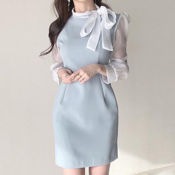 casual dresses net yarn patchwork dress chic bow lacing collar slim thin short summer temperament elegant office lady, Black;gray
casual dresses net yarn patchwork dress chic bow lacing collar slim thin short summer temperament elegant office lady, Black;gray
