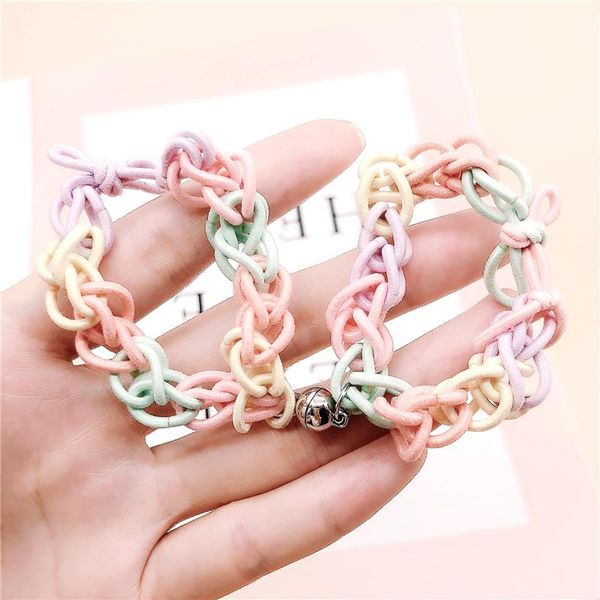 charm bracelets 2pcs rainbow magnet braided bracelet head rope double couple style magnetic hair accessories headwear, Golden;silver
charm bracelets 2pcs rainbow magnet braided bracelet head rope double couple style magnetic hair accessories headwear, Golden;silver