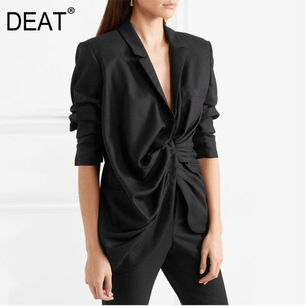 women's suits & blazers deat 2021 summer european style long-sleeved cotton linen short suit jacket pleated fashion clothes trend coat, White;black
women's suits & blazers deat 2021 summer european style long-sleeved cotton linen short suit jacket pleated fashion clothes trend coat, White;black