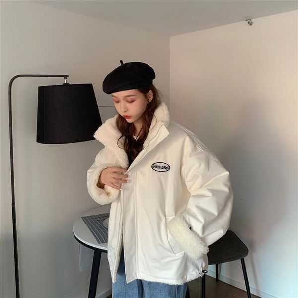 women's wool & blends winter jackets 2021 lamb velvet jacket short ins two-sided wear lined coats fleece oversize plush tarf, Black
women's wool & blends winter jackets 2021 lamb velvet jacket short ins two-sided wear lined coats fleece oversize plush tarf, Black