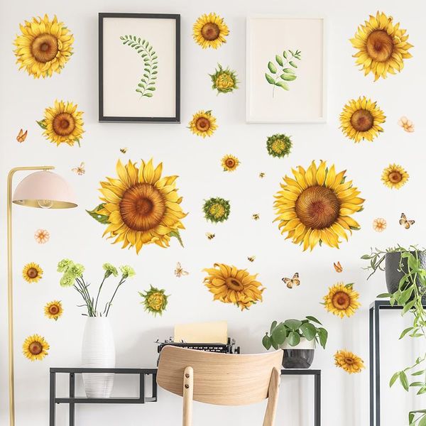 classic sunflowers wall stickers home decor living room bedroom sofa tv background removable flowers art murals
classic sunflowers wall stickers home decor living room bedroom sofa tv background removable flowers art murals