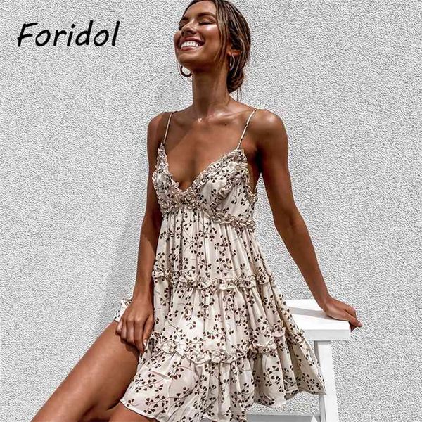 v neck floral print dress women summer casual beach boho ruffles a-line mini vestidos clothes girls party 210427, Black;gray
v neck floral print dress women summer casual beach boho ruffles a-line mini vestidos clothes girls party 210427, Black;gray