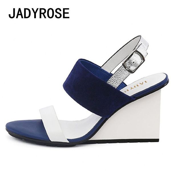 jadyrose summer gladiator shoes woman mixed color genuine leather sandalias 8cm wedge zapatos mujer ankle strap femme sandals, Black
jadyrose summer gladiator shoes woman mixed color genuine leather sandalias 8cm wedge zapatos mujer ankle strap femme sandals, Black