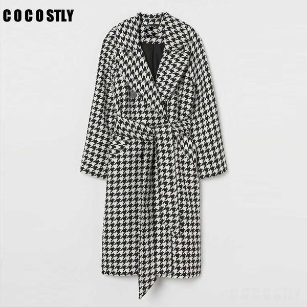 women's wool & blends winter coat turn down collar coats women fashion houndstooth jackets woman elegant double breasted female, Black
women's wool & blends winter coat turn down collar coats women fashion houndstooth jackets woman elegant double breasted female, Black