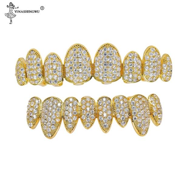 other hip hop teeth grillz iced out zircon & bottom tooth set for men women 3 colors fashion irregular jewelry, Slivery;golden
other hip hop teeth grillz iced out zircon & bottom tooth set for men women 3 colors fashion irregular jewelry, Slivery;golden