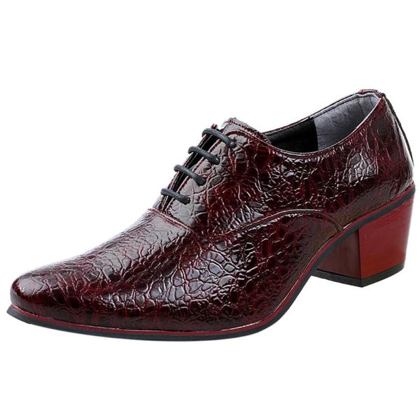 dress shoes mid-heel men's increased heel pointed business casual hair stylist wedding serpentine pattern shoe sapato masculino, Black
dress shoes mid-heel men's increased heel pointed business casual hair stylist wedding serpentine pattern shoe sapato masculino, Black