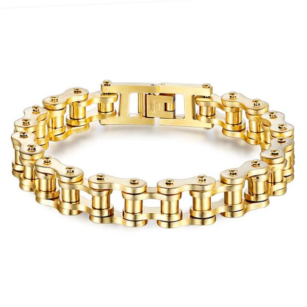 charm bracelets korean jewelry personality trend network red retro style bicycle chain locomotive titanium steel men's bracelet, Golden;silver
charm bracelets korean jewelry personality trend network red retro style bicycle chain locomotive titanium steel men's bracelet, Golden;silver
