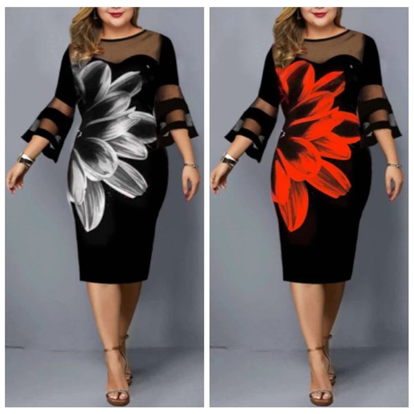plus size summer women's dress elegant mesh bodycon floral print party dresses club night outfits black
plus size summer women's dress elegant mesh bodycon floral print party dresses club night outfits black