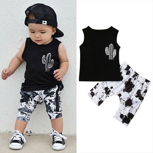 summer causal infant boy baby kids clothes sets cactus print sleeveless black vest pants outfits 0 3y, White
summer causal infant boy baby kids clothes sets cactus print sleeveless black vest pants outfits 0 3y, White