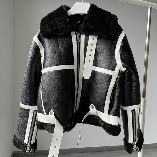women's fur & faux european coat coats winter jacket women clothes vintage casual sashes thicker lamb wool cotton female overcoat, Black
women's fur & faux european coat coats winter jacket women clothes vintage casual sashes thicker lamb wool cotton female overcoat, Black