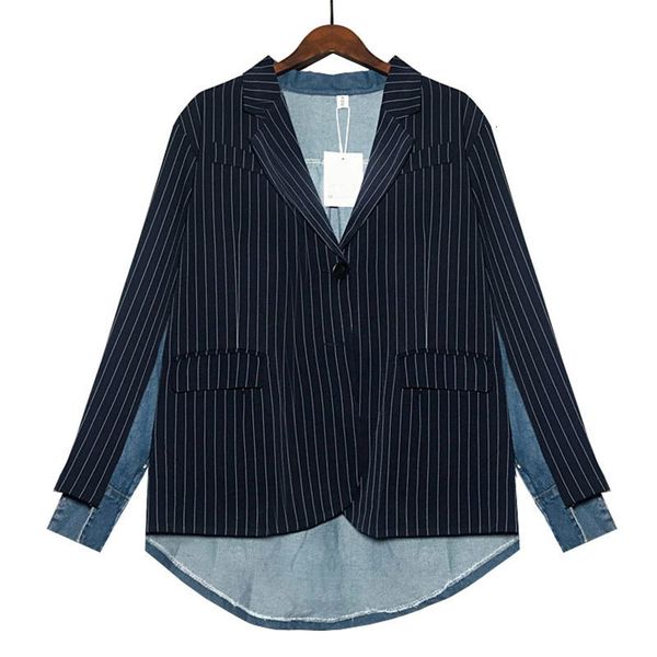suit korean plus size autumn for women casual blazer female coat denim patchwork list single assimity outerwear f1286 klrc, White;black
suit korean plus size autumn for women casual blazer female coat denim patchwork list single assimity outerwear f1286 klrc, White;black