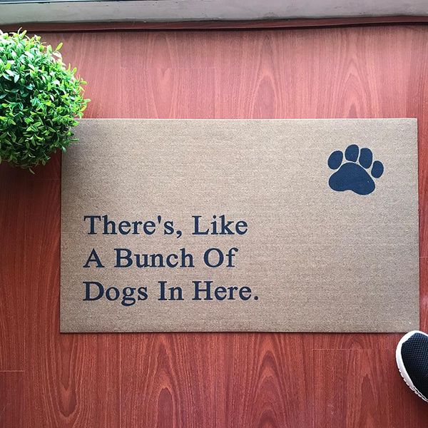 cushion/decorative pillow rubber doormat entrance floor mat there's,like,a bunch of dogs in here funny door indoor outdoor decorative t
cushion/decorative pillow rubber doormat entrance floor mat there's,like,a bunch of dogs in here funny door indoor outdoor decorative t