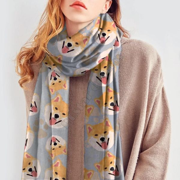 scarves cute shiba inu scarf 3d printed imitation cashmere autumn and winter thickening warm funny dog shawl 06, Blue;gray
scarves cute shiba inu scarf 3d printed imitation cashmere autumn and winter thickening warm funny dog shawl 06, Blue;gray