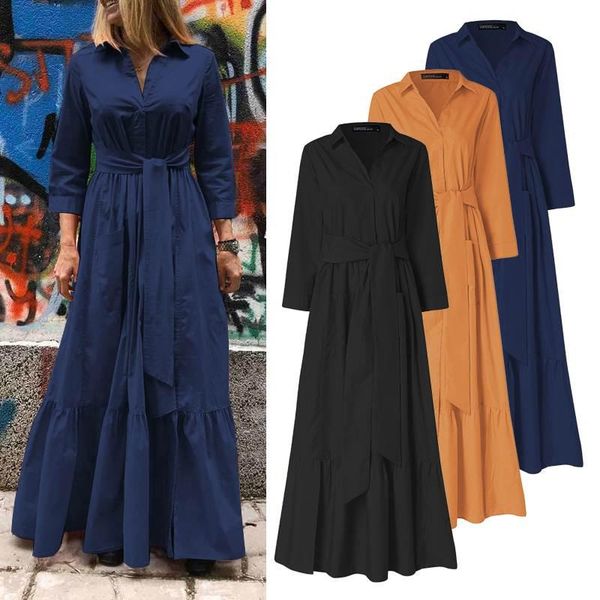 casual dresses women's vintage patchwork vestidos zanzea female lace up robe longue solid sundress plus size 5xl 2021 ladies maxi dress, Black;gray
casual dresses women's vintage patchwork vestidos zanzea female lace up robe longue solid sundress plus size 5xl 2021 ladies maxi dress, Black;gray