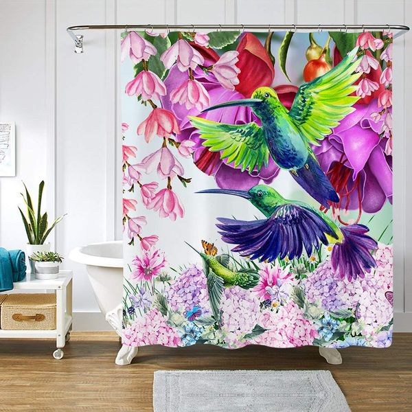 colorful flower hummingbird shower curtain, spring bird watercolor printing countryside floral rustic shower curtain waterproof
colorful flower hummingbird shower curtain, spring bird watercolor printing countryside floral rustic shower curtain waterproof
