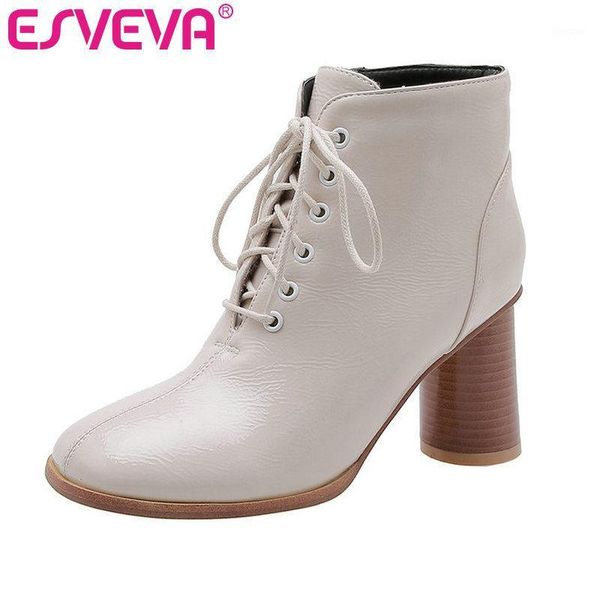 boots esveva 2021 autumn women shoes winter ankle square high heel lace up pu leather motorcycle platform size 34-431, Black
boots esveva 2021 autumn women shoes winter ankle square high heel lace up pu leather motorcycle platform size 34-431, Black