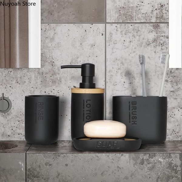 black and white resin bathroom supplies toothbrush holder lotion bottle soap nordic decoration accessories bath accessory set
black and white resin bathroom supplies toothbrush holder lotion bottle soap nordic decoration accessories bath accessory set