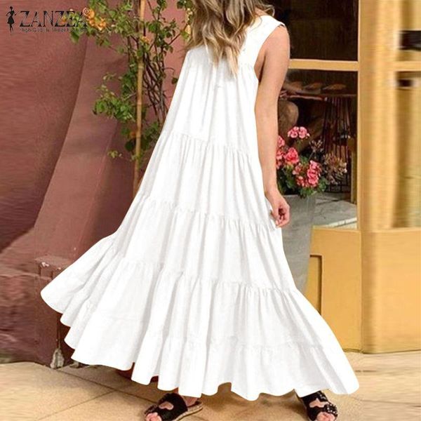casual dresses women solid long maxi ruffle sundress elegant sleeveless vocation dress 2022 beach party vestidos female tunic, Black;gray
casual dresses women solid long maxi ruffle sundress elegant sleeveless vocation dress 2022 beach party vestidos female tunic, Black;gray