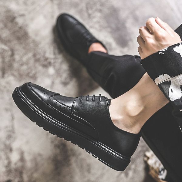 spring men's busins leather shoes formal soft sol classic pointed lace up casual 2312, Black
spring men's busins leather shoes formal soft sol classic pointed lace up casual 2312, Black