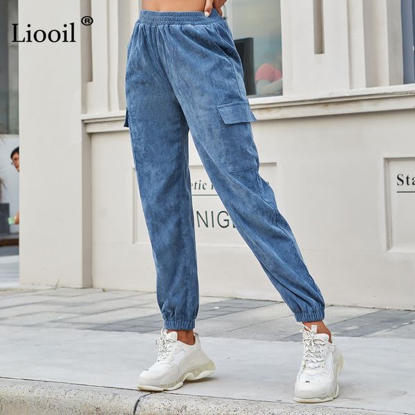 pants casual corduroy blue sweatpants for women high waist elastic with pockets autumn winter clothing female vintage jogger trousers 0ot5, Black;white
pants casual corduroy blue sweatpants for women high waist elastic with pockets autumn winter clothing female vintage jogger trousers 0ot5, Black;white
