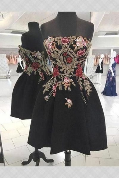 black and red floral flowers gold lace short homecoming prom dress 2022 above the knee strapless a line satin evening party graduation cockt, Blue;pink
black and red floral flowers gold lace short homecoming prom dress 2022 above the knee strapless a line satin evening party graduation cockt, Blue;pink