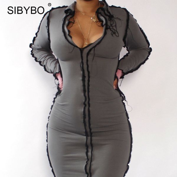 sibybo casual patchwork bodycon dress women fashion stitching ruffles midi dresses femme streetwear long sleeve party dress, Black;white
sibybo casual patchwork bodycon dress women fashion stitching ruffles midi dresses femme streetwear long sleeve party dress, Black;white