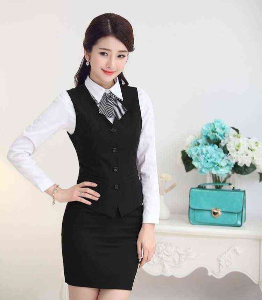 2021 professional vest women's bank white-collar work clothes el suit vest, Black;white
2021 professional vest women's bank white-collar work clothes el suit vest, Black;white