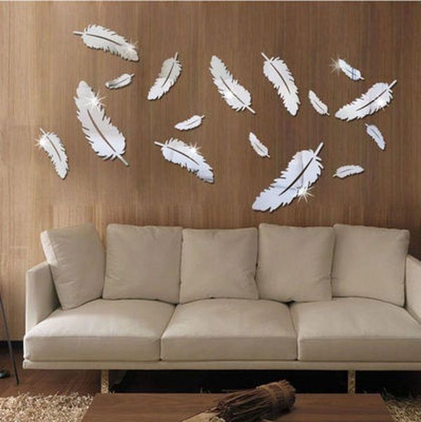 wall stickers 8 pcs/lot creative feather designed 3d mirror child kitchen home decor sticker adesivo de parede vinilos paredes
wall stickers 8 pcs/lot creative feather designed 3d mirror child kitchen home decor sticker adesivo de parede vinilos paredes