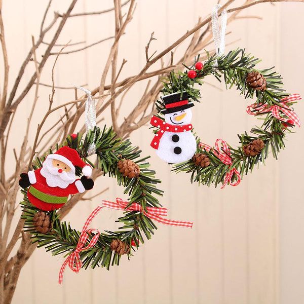 decorative flowers & wreaths christmas wreath artificial santa claus elk round pvc ornament decoration hanging on the front door wall tree
decorative flowers & wreaths christmas wreath artificial santa claus elk round pvc ornament decoration hanging on the front door wall tree