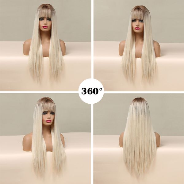 costume accessories easihair long straight brown to light blonde ombre synthetic wigs with bangs natural hair wigs for women daily heat resi, Silver
costume accessories easihair long straight brown to light blonde ombre synthetic wigs with bangs natural hair wigs for women daily heat resi, Silver